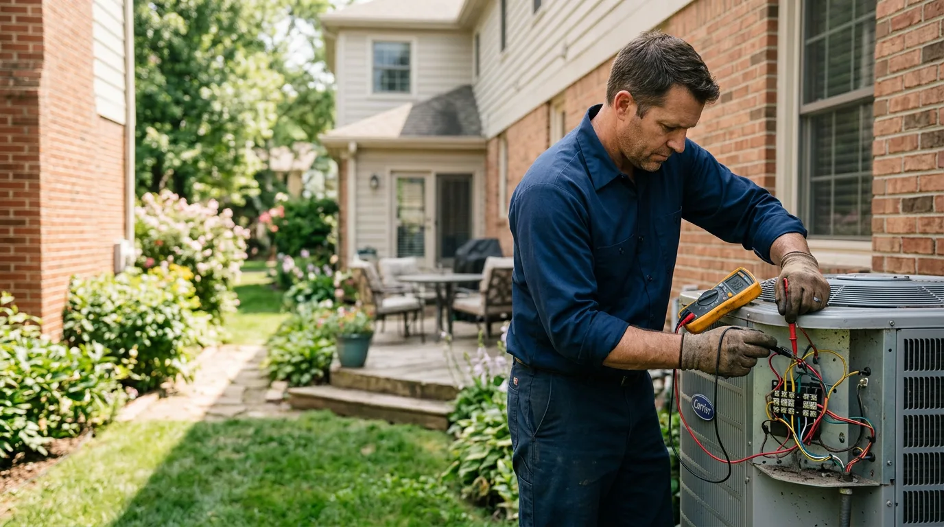 HVAC technician working near Findley Lake, NY